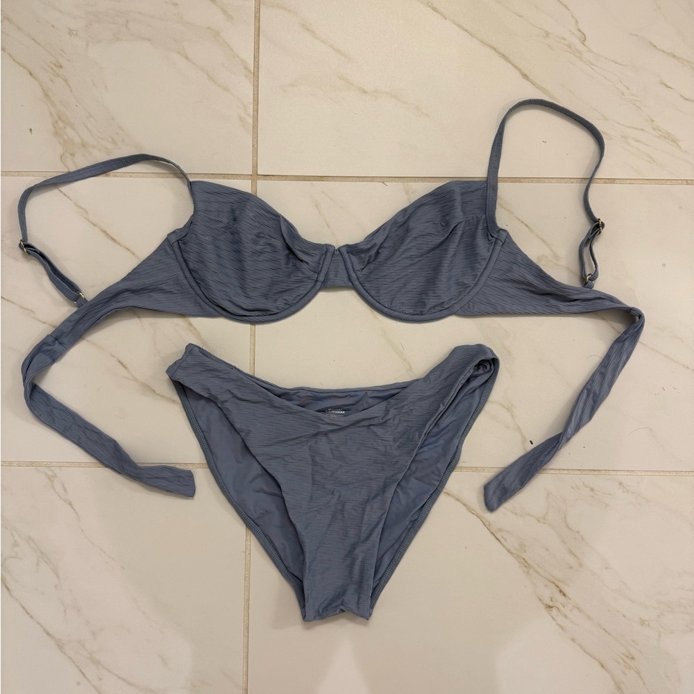 Monday Swimwear Maui Top and Seychelles Bottom Cerulean Blue